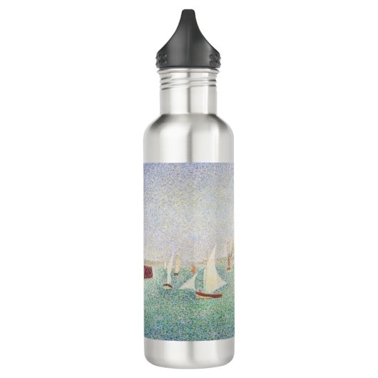 Georges Seurat - Eintritt in den Hafen von Honfleu Edelstahlflasche (Links)