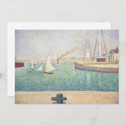 Georges Seurat - Eintritt in den Hafen von Honfleu Einladung (Vorne/Hinten)