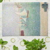 Georges Seurat - Eintritt in den Hafen von Honfleu Geschirrtuch (Gefaltet)