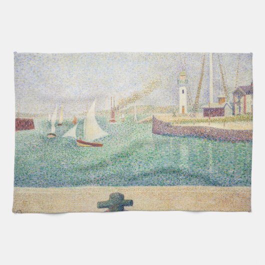 Georges Seurat - Eintritt in den Hafen von Honfleu Geschirrtuch (Horizontal)