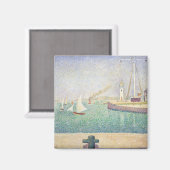 Georges Seurat - Eintritt in den Hafen von Honfleu Magnet (Vorderseite/Rückseite)