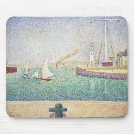 Georges Seurat - Eintritt in den Hafen von Honfleu Mousepad (Vorne)