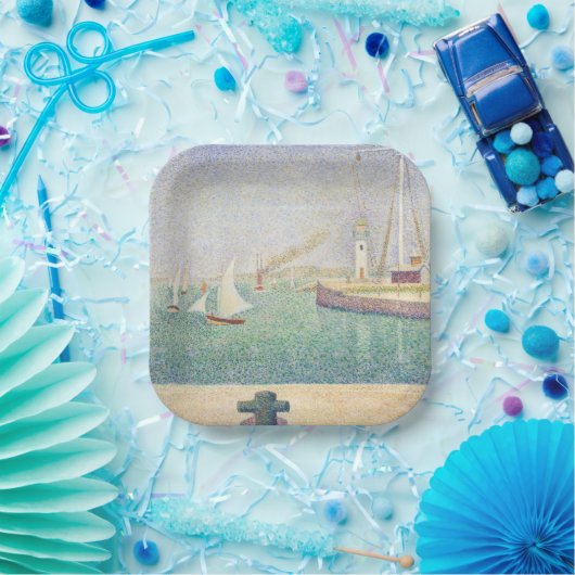 Georges Seurat - Eintritt in den Hafen von Honfleu Pappteller (Party)