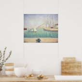 Georges Seurat - Eintritt in den Hafen von Honfleu Poster (Küche)