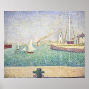 Georges Seurat - Eintritt in den Hafen von Honfleu Poster