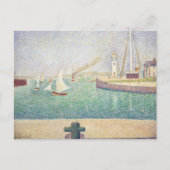 Georges Seurat - Eintritt in den Hafen von Honfleu Postkarte (Vorderseite)