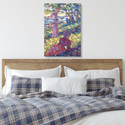 Georges Seurat Frau in einem Park Leinwanddruck (Insitu (Schlafzimmer))