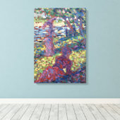 Georges Seurat Frau in einem Park Leinwanddruck (Insitu (Holzboden))