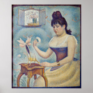 Georges Seurat - Junge Frau beim Pudern Poster