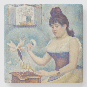Georges Seurat - Junge Frau, die sich pudert Steinuntersetzer