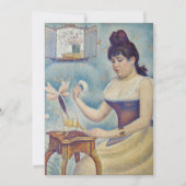Georges Seurat - Junge Frau Powdering sich selbst Dankeskarte (Vorderseite)