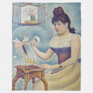 Georges Seurat - Junge Frau Powdering sich selbst Fleecedecke