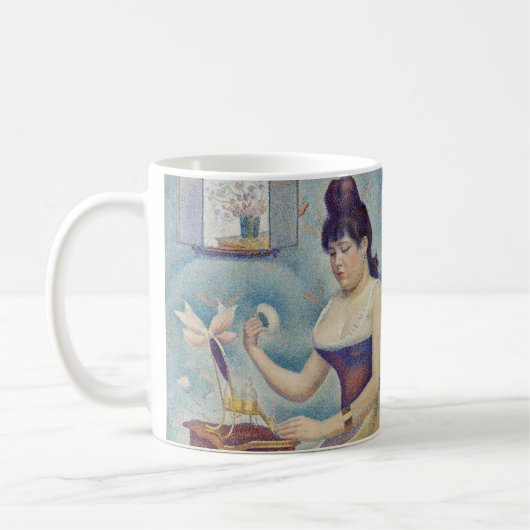 Georges Seurat - Junge Frau Powdering sich selbst Kaffeetasse (Links)
