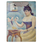 Georges Seurat - Junge Frau Powdering sich selbst Klemmbrett (Vorderseite)