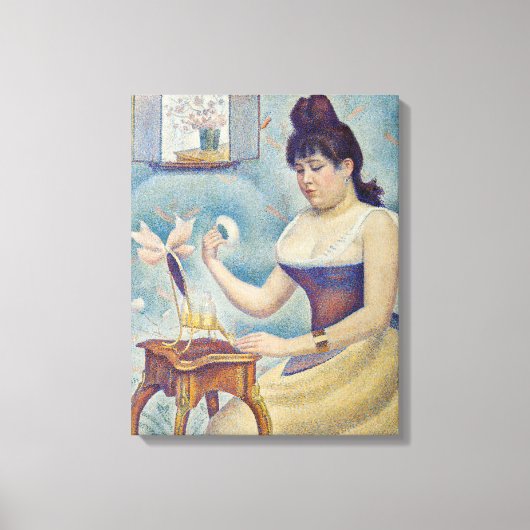 Georges Seurat - Junge Frau Powdering sich selbst Leinwanddruck (Vorderseite)