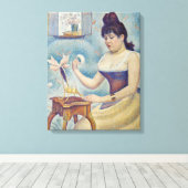 Georges Seurat - Junge Frau Powdering sich selbst Leinwanddruck (Insitu (Holzboden))