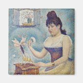 Georges Seurat - Junge Frau Powdering sich selbst Magnet (Vorne)