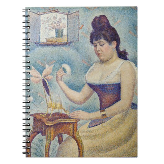 Georges Seurat - Junge Frau Powdering sich selbst Notizblock (Vorderseite)