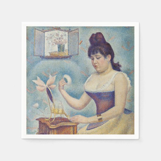 Georges Seurat - Junge Frau Powdering sich selbst Serviette (Vorderseite)