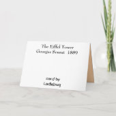 Georges Seurat Karte (Rückseite)