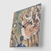 Georges Seurat - Le Chahut Quadratische Wanduhr (Winkel)