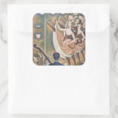 Georges Seurat - Le Chahut Quadratischer Aufkleber (Tasche)