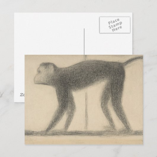 Georges Seurat - Monkey Postkarte (Vorne/Hinten)
