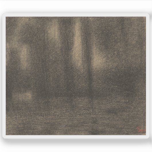 Georges Seurat - Poplars Aufkleber (Vorderseite)
