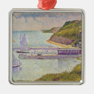 Georges Seurat - Port-en-Bessin bei Flut Ornament Aus Metall