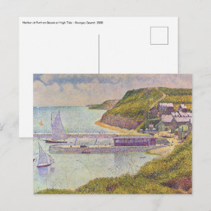 Georges Seurat - Port-en-Bessin bei Flut Postkarte