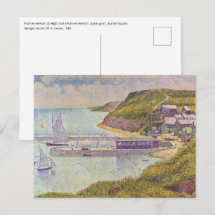 Georges Seurat - Port-en-Bessin bei Flut Postkarte
