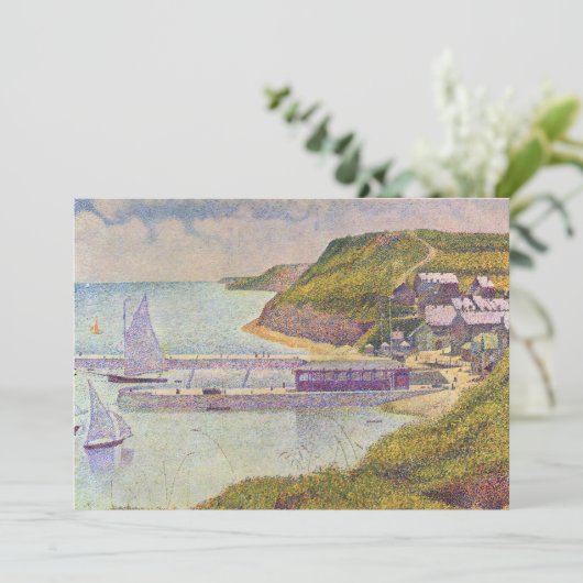 Georges Seurat - Port-en-Bessin bei Hochtide Einladung (Stehend Vorderseite)