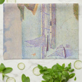 Georges Seurat - Port-en-Bessin bei Hochtide Geschirrtuch (Gefaltet)