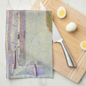 Georges Seurat - Port-en-Bessin bei Hochtide Geschirrtuch (Viertel Falte)