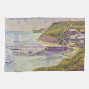 Georges Seurat - Port-en-Bessin bei Hochtide Geschirrtuch