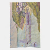 Georges Seurat - Port-en-Bessin bei Hochtide Geschirrtuch (Vertikal)