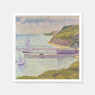 Georges Seurat - Port-en-Bessin bei Hochtide Serviette
