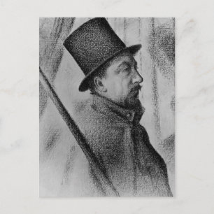 Georges Seurat - Portrait von Paul Signac Postkarte