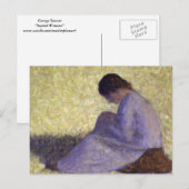 Georges Seurat - Sitzende Frau Postkarte (Vorne/Hinten)