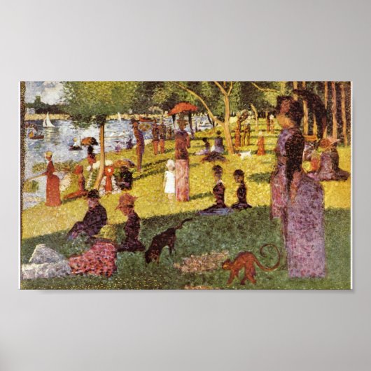 Georges Seurat - Sonntagnachmittag auf der Insel Poster (Vorne)