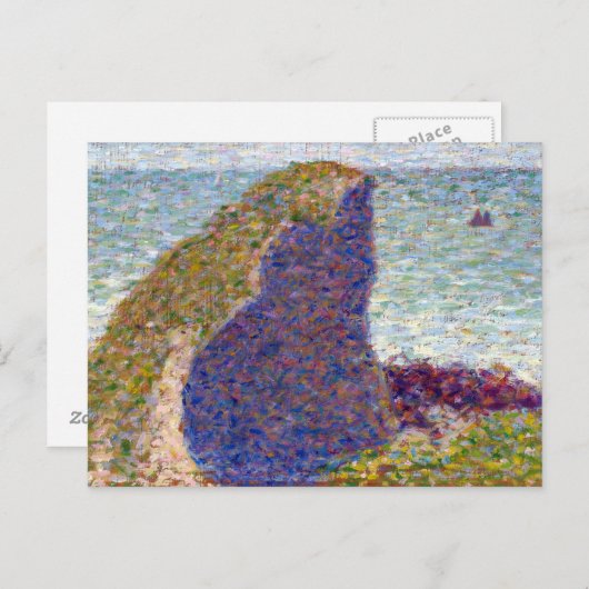Georges Seurat Study for Le Bec du Hoc, Grandcamp Postkarte (Vorne/Hinten)