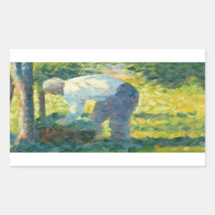 Georges Seurat - The Gardener Rechteckiger Aufkleber