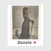 Georges Seurat - Woman Strolling (Une élégante) Aufkleber (Blatt)