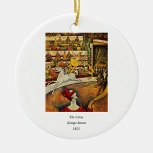 Georges Seurats Der Zirkus (1891) - Clown & Reiter Keramikornament