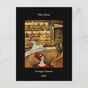 Georges Seurats Der Zirkus (1891) - Clown & Reiter Postkarte