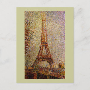 Georges Seurats Gemälde: Der Eiffelturm (1889) Postkarte