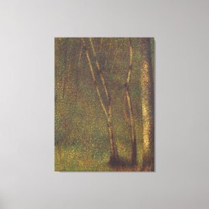 Georges Seurat's In the Woods at Pontaubert (1883) Leinwanddruck