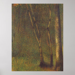 Georges Seurat's In the Woods at Pontaubert (1883) Poster