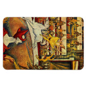 Georges Seurat's The Circus (1891) - Clown & Rider Magnet (Horizontal)