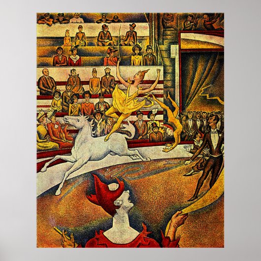 Georges Seurat's The Circus (1891) - Clown & Rider Poster (Vorne)